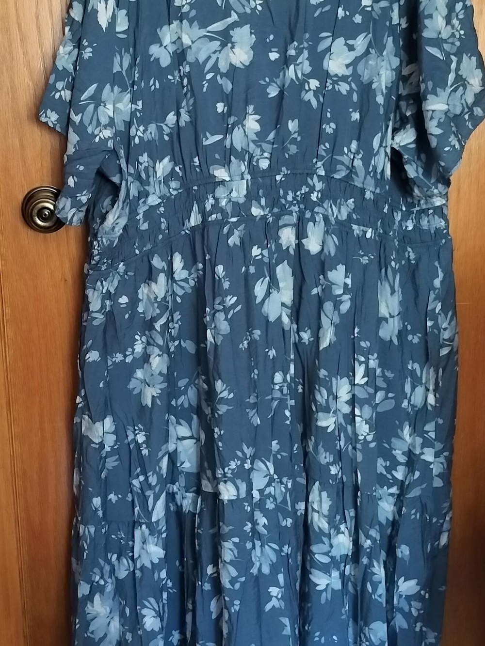 Torrid Blue / White Floral Maxi Dress Size 5